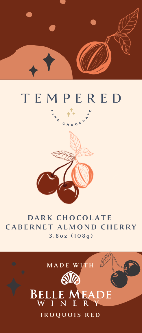 Dark Chocolate Cabernet Almond Cherry Bar