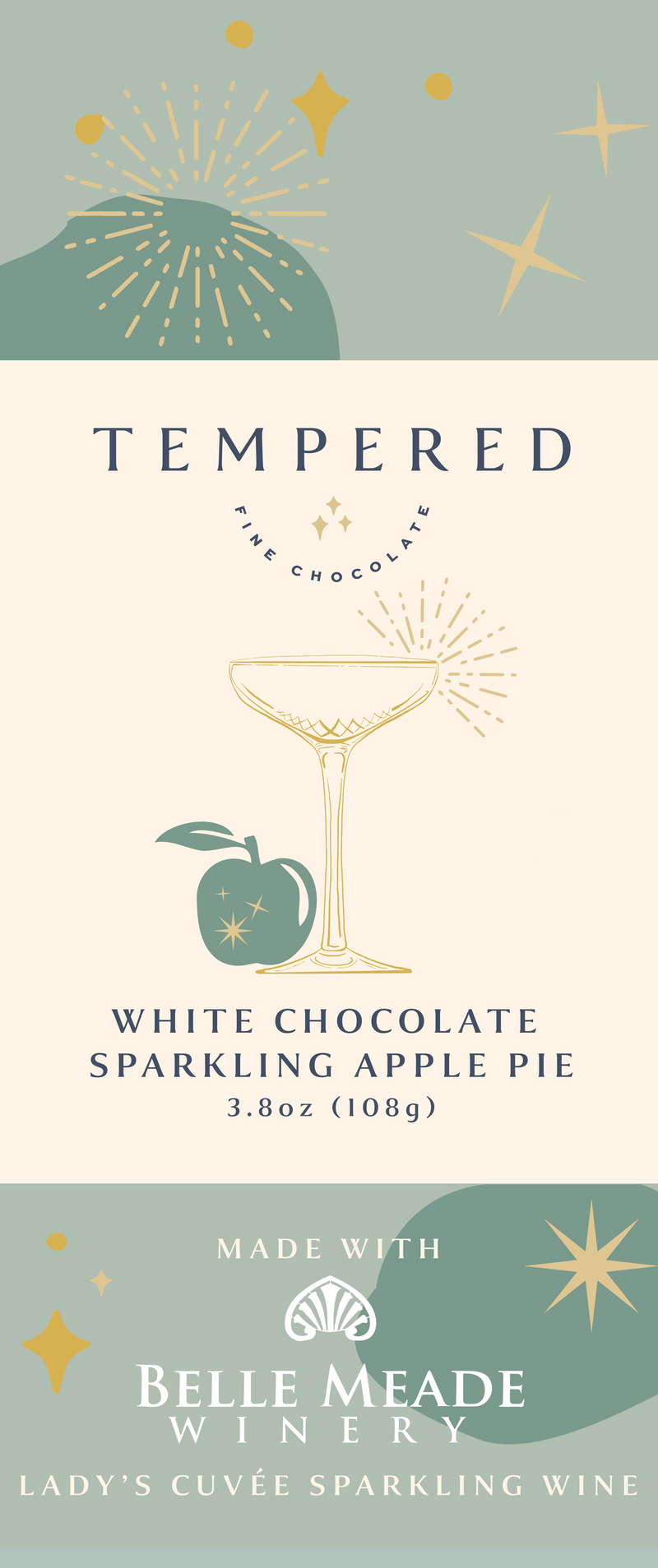 White Chocolate Sparkling Apple Pie Bar